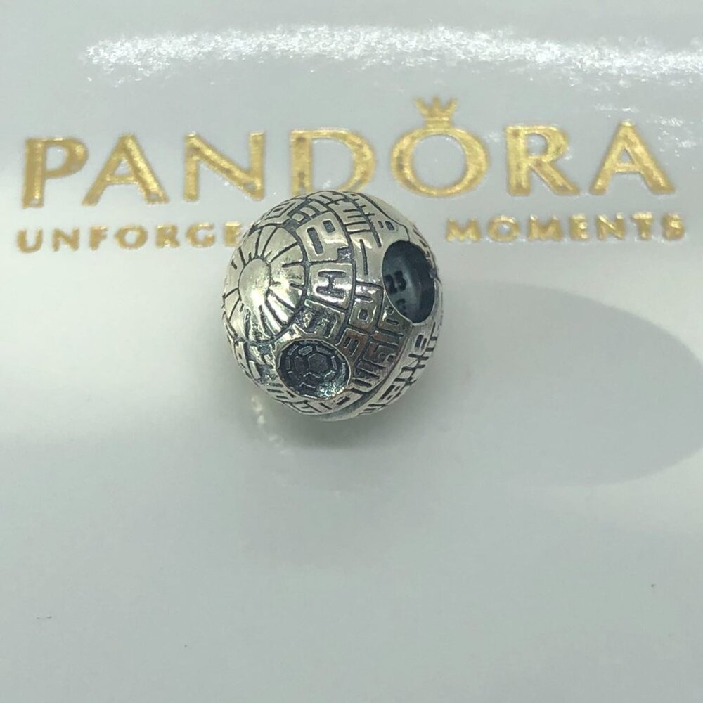 Pandora Silver Textured Star Sphere Charm